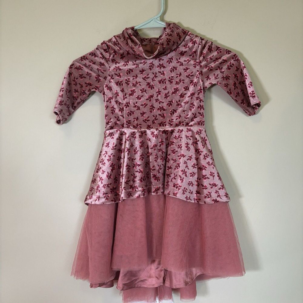 Joyfolie Pink Floral Kids Formal Dress
